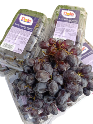 Black Seedless Grapes  Pack of ±500g